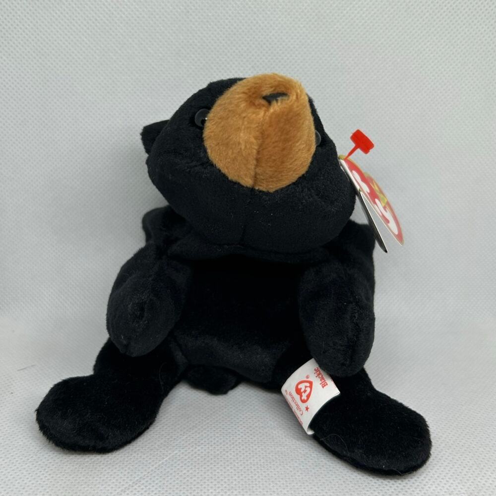 TY BEANIE BABIES BLACKIE the BEAR 1993 Plush Stuffed Animal - Picture 6 of 6